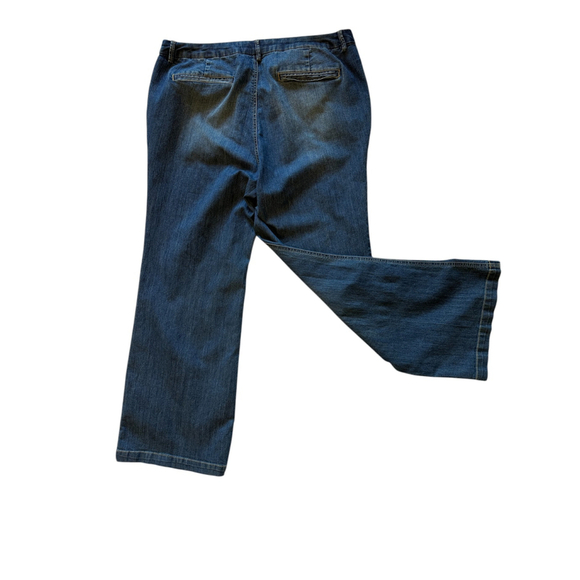 Women's Chico's Platinum Denim Jeans Size 3R US Size 16 Blue Stretch Faded Look - Picture 5 of 12